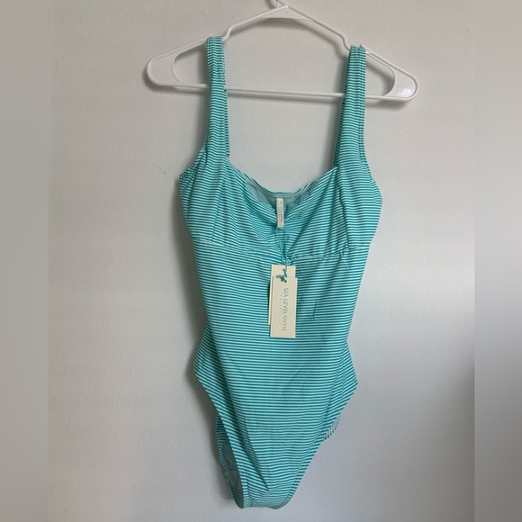 Sea Level Varsity Stripe Square Neck One-Piece Women’s Swimsuit NWT size 10 - Picture 16 of 16